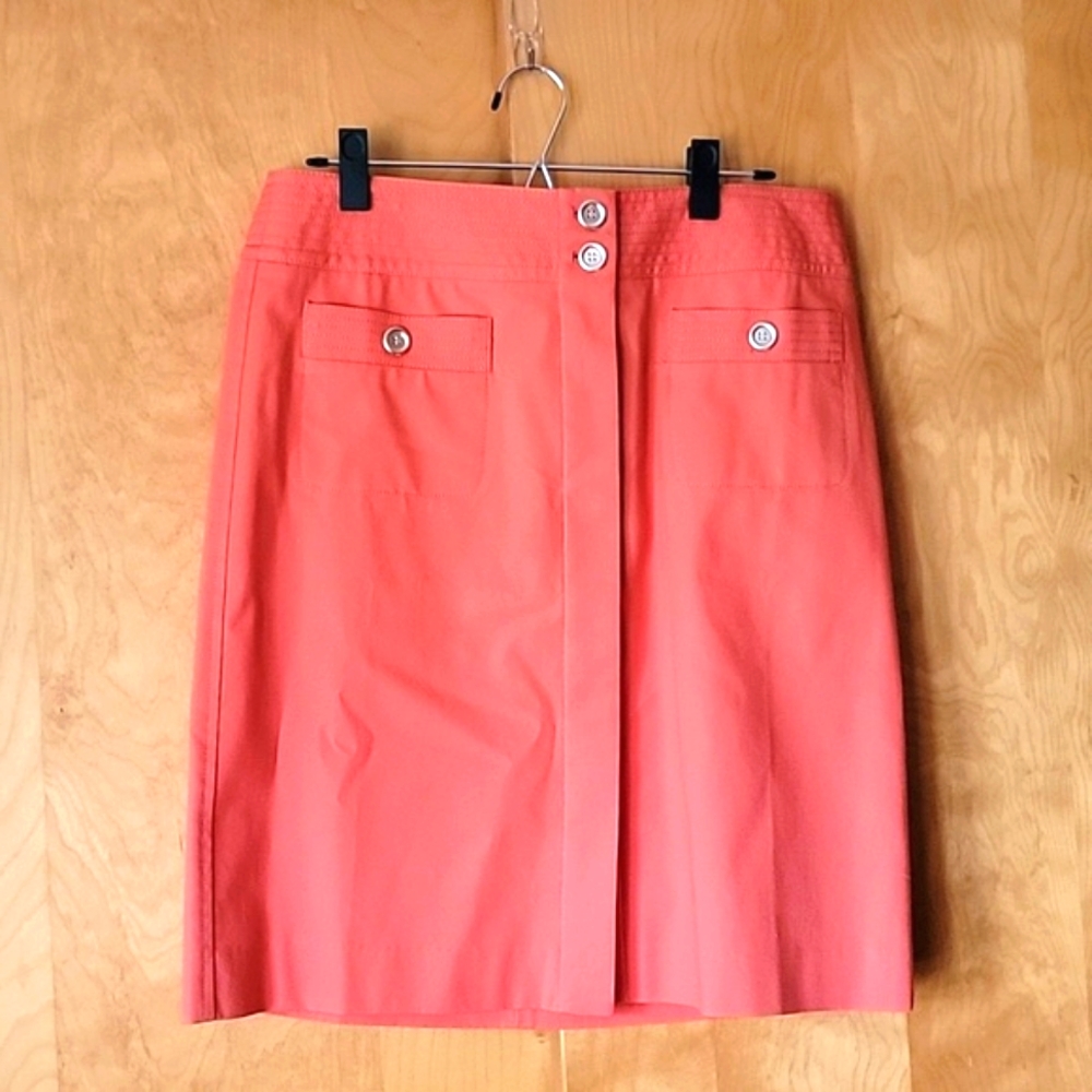 Talbots Orange Wide Waistband Skirt - Picture 9 of 10
